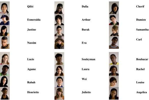 Damien Gomes, Arthur Fogel, Juliette Demaille, Nassim Amrabt, Dalla Doucoure, Laura Baquela, Cherif BounaÃ¯dja Rachedi, Rabah Nait Oufella, Boubacar Toure, Eva Paradiso, Louise Grinberg, AngÃ©lica Sancio, Qifei Huang, Samantha Soupirot, Franck KeÃ¯ta, Henriette Kasaruhanda, Burak Ãzyilmaz, Agame Malembo-Emene, Esmeralda Ouertani, Lucie Landrevie, Carl Nanor, Justine Wu, Rachel Regulier, and Wei Huang in Entre les murs (2008)